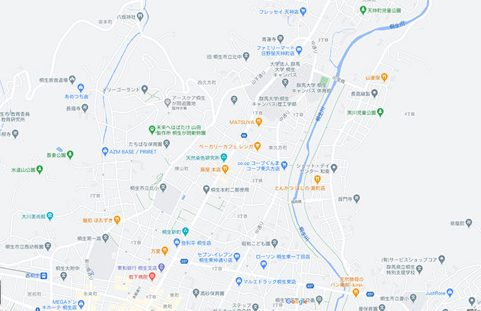 桐生ハイツ周辺map